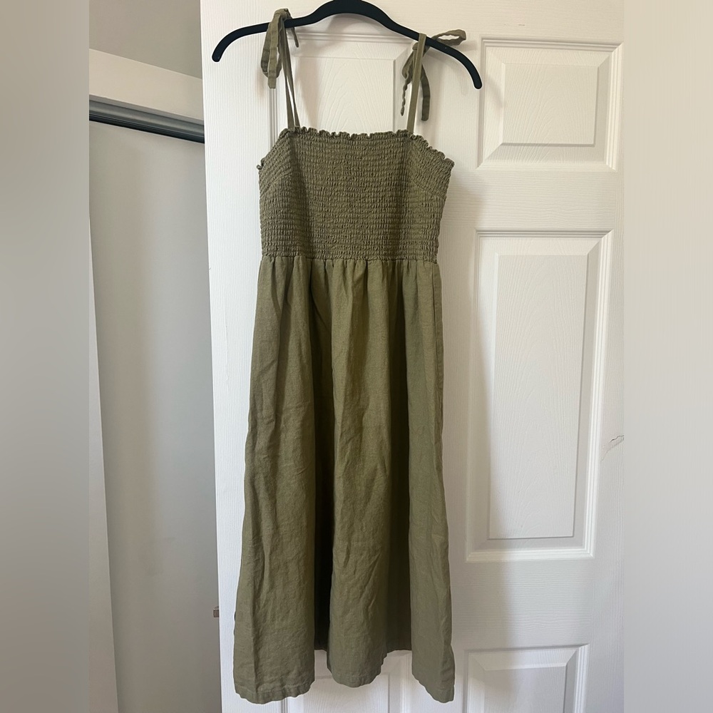 Gap Smocked Linen Dress